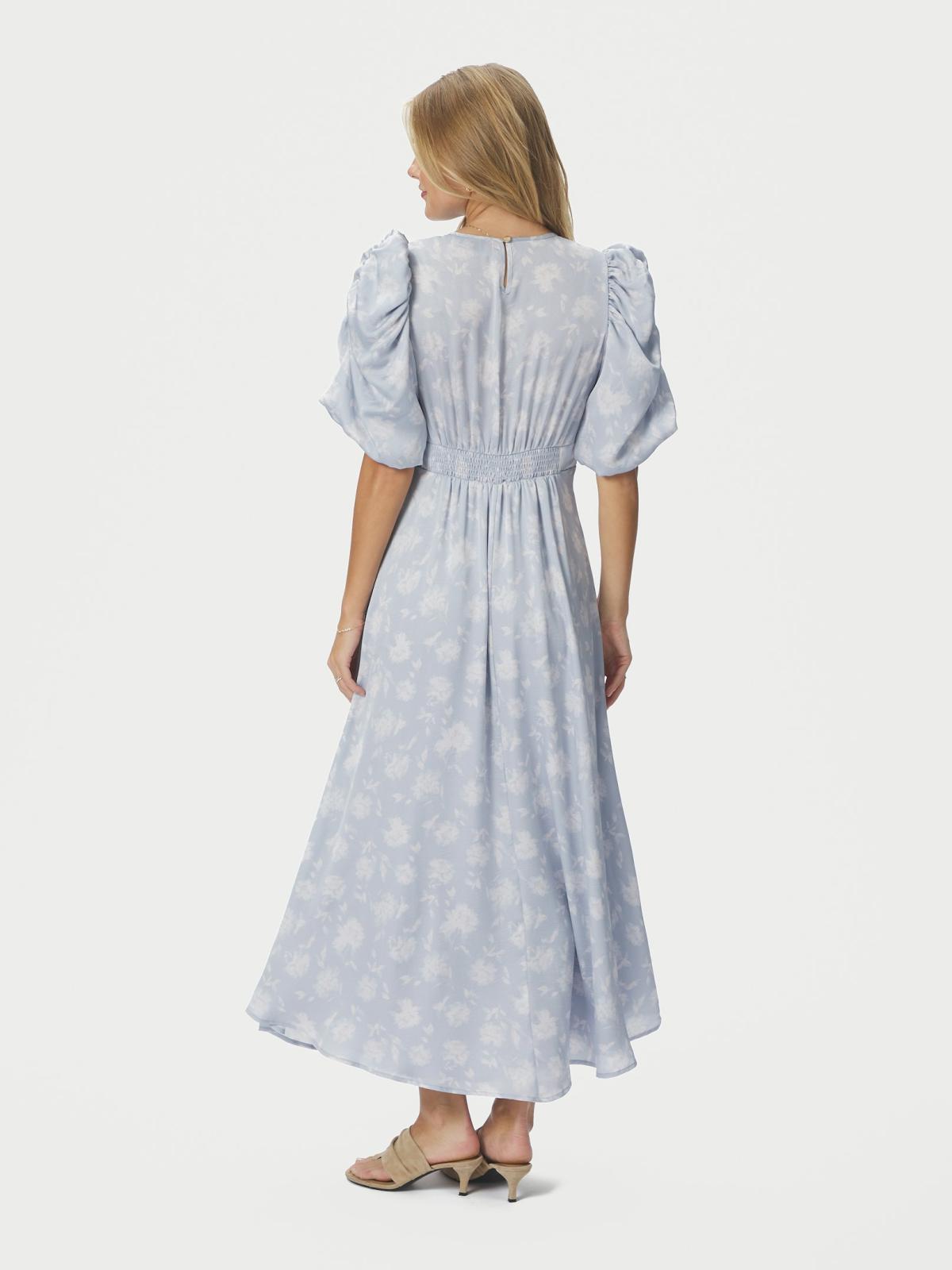 Neo Noir Kikka Faded Flower Dress, Light Blue - 4