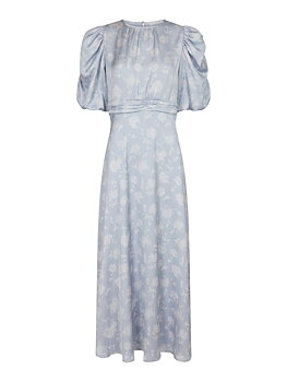 Neo Noir Kikka Faded Flower Dress, Light Blue