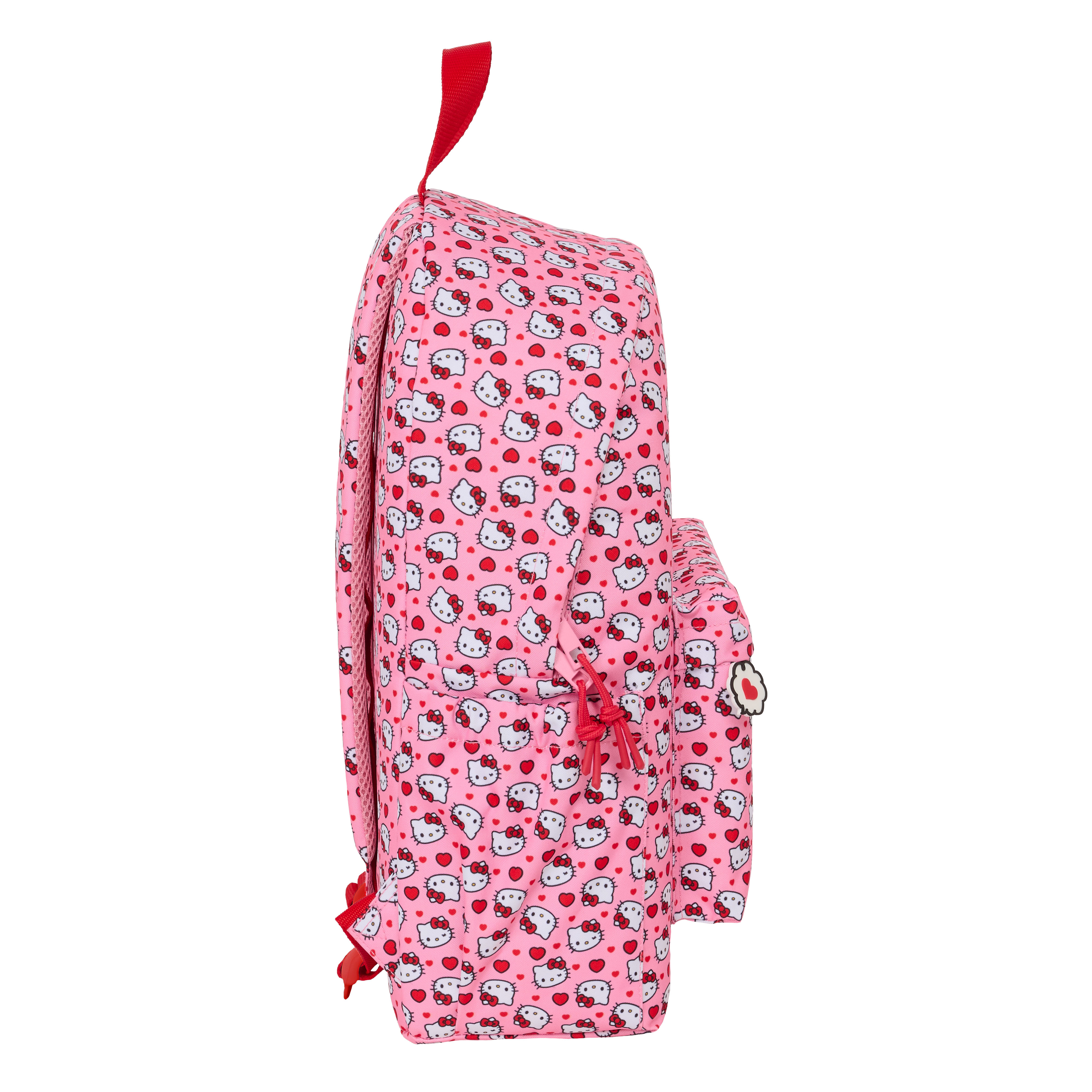 Sanrio Hello Kitty Laptop Ryggsäck – rosa kawaii ryggsäck med hjärtan - 43 cm - 3
