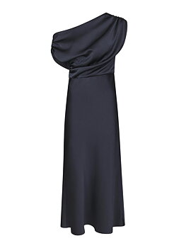 Neo Noir Lilith Heavy Sateen Dress , Midnight Blue