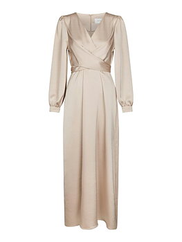 Neo Noir Bretti Heavy Sateen Dress, Champagne