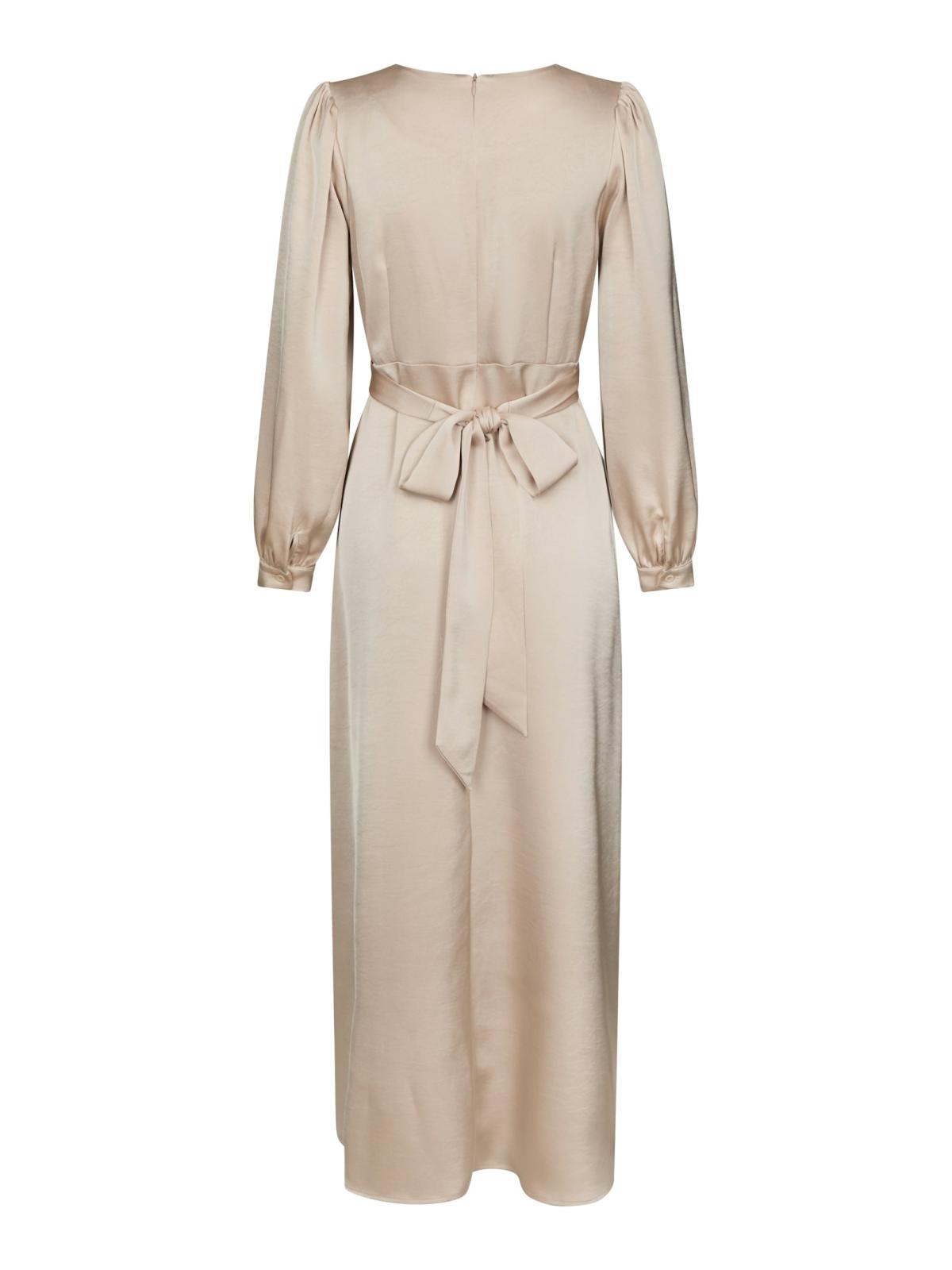 Neo Noir Bretti Heavy Sateen Dress, Champagne - 3