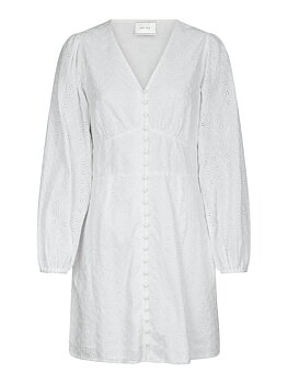 Neo Noir Mabel Embroidery Dress, White