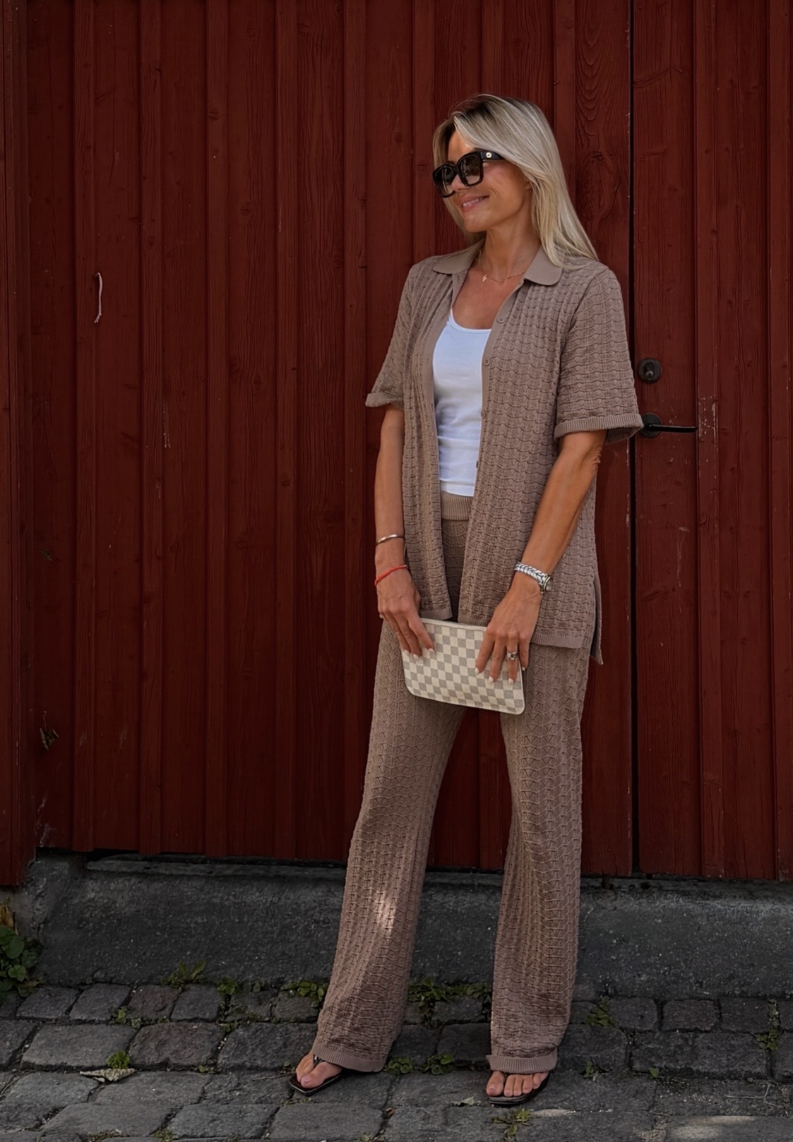 Neo Noir Rizzy Fine Crochet Pants, Taupe  - 3