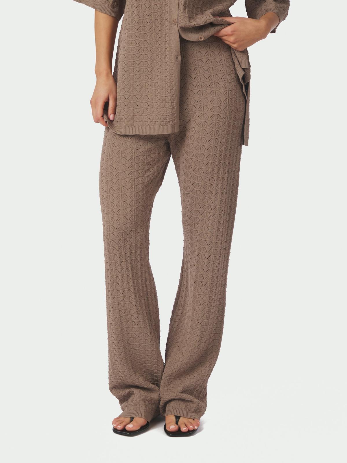 Neo Noir Rizzy Fine Crochet Pants, Taupe - 5