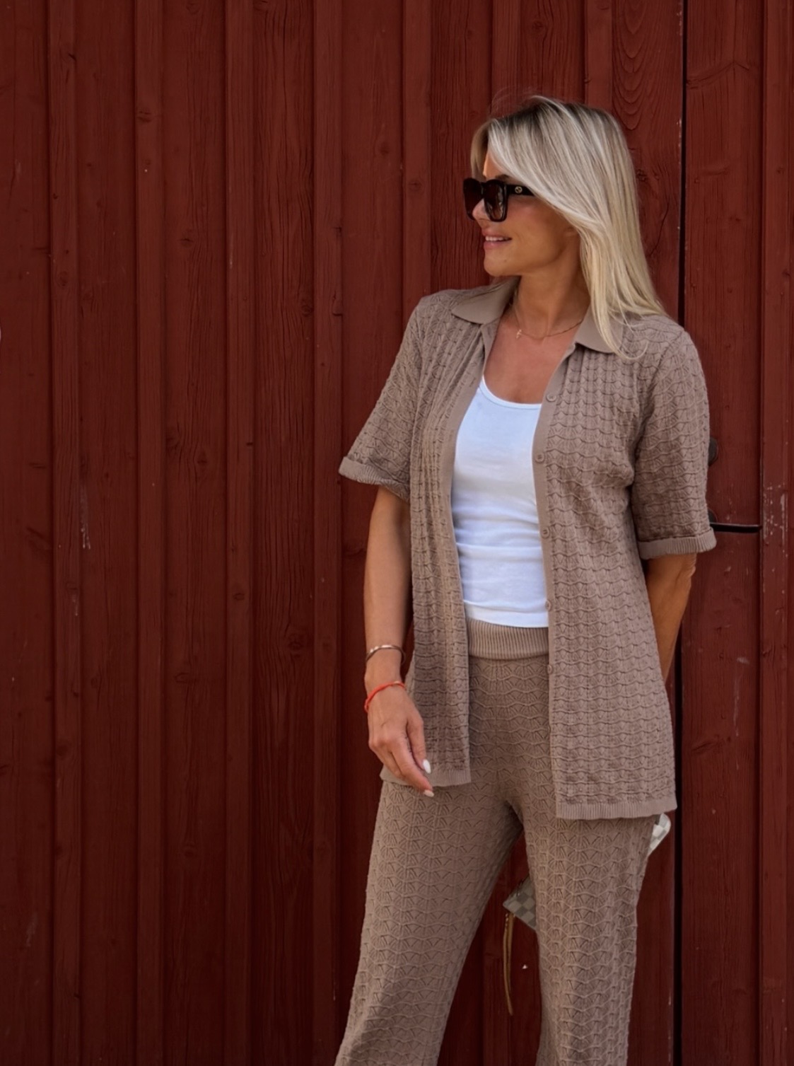 Neo Noir Rizzy Fine Crochet Pants, Taupe  - 4