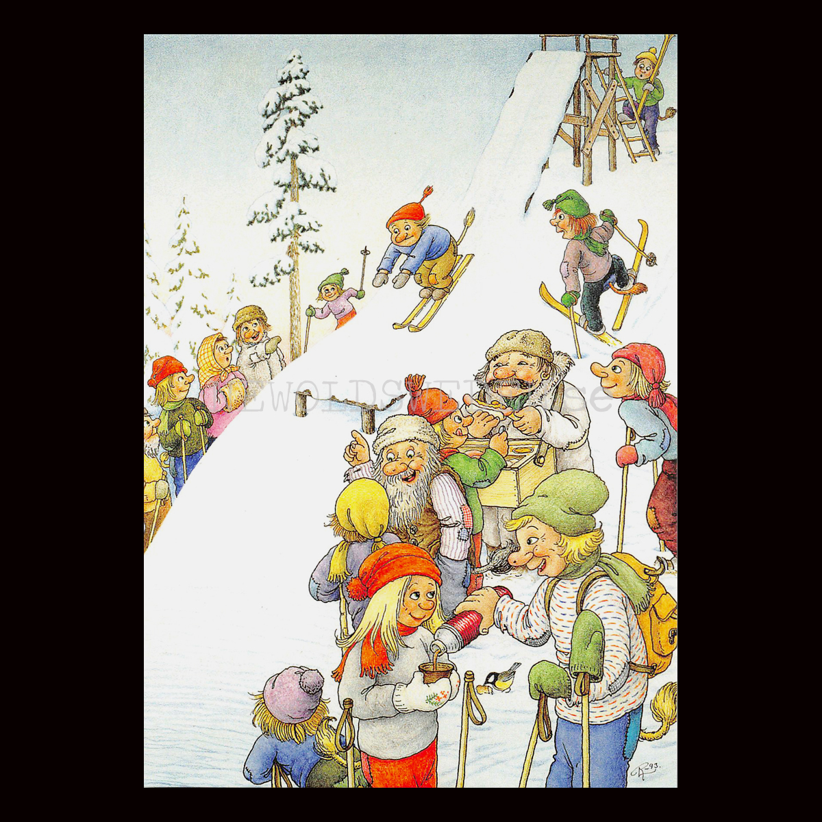 SKIDBACKEN No: 174 - 60174- Trollkort Rolf Lidberg Vykort A6 - 913