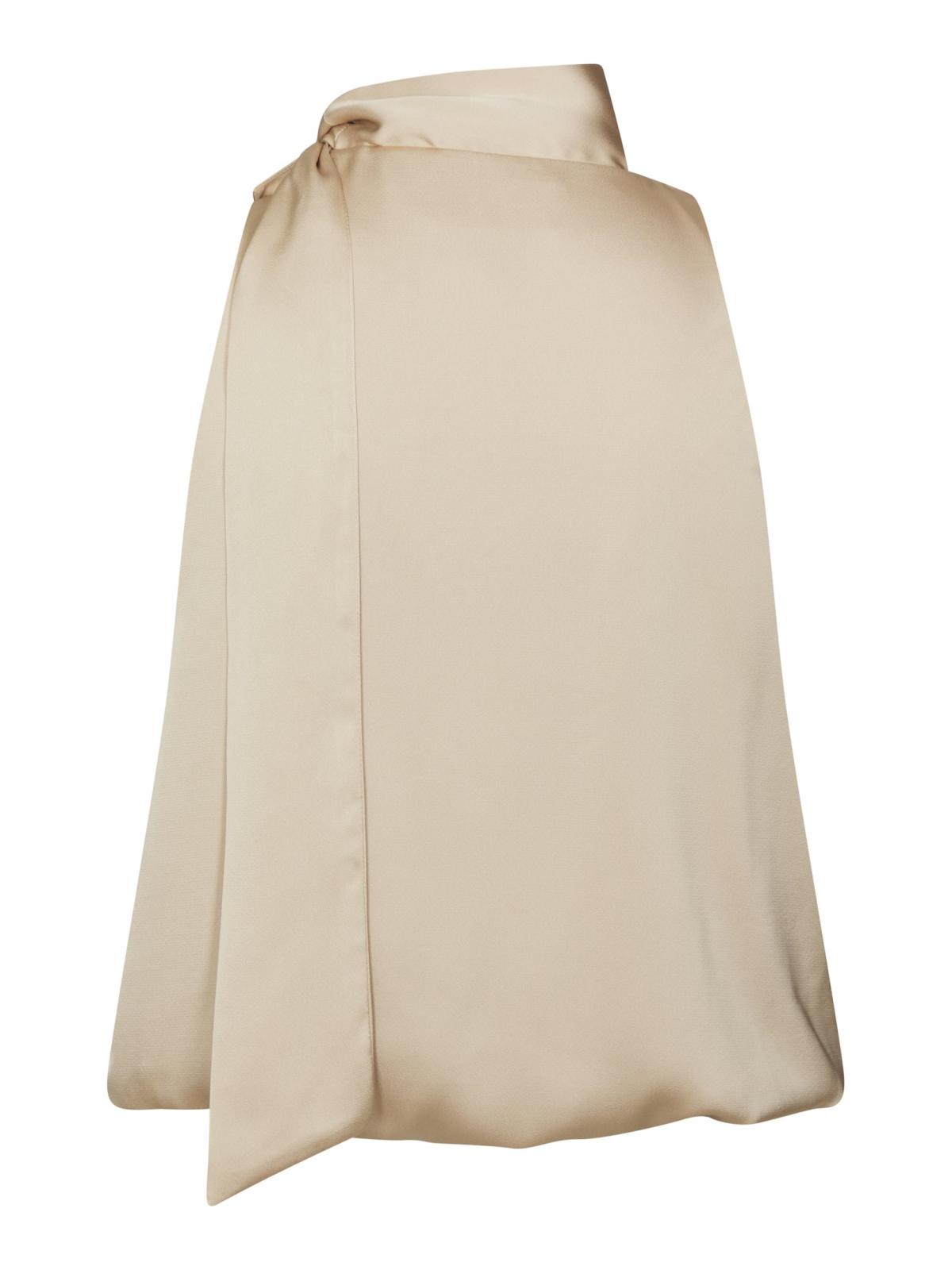 Neo Noir Veda Drapy Satin Top, Dark Sand - 2