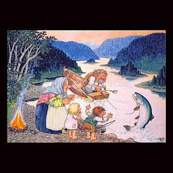 NAPPET  No: 182 - 60182- Trollkort Rolf Lidberg Vykort A6 - 913