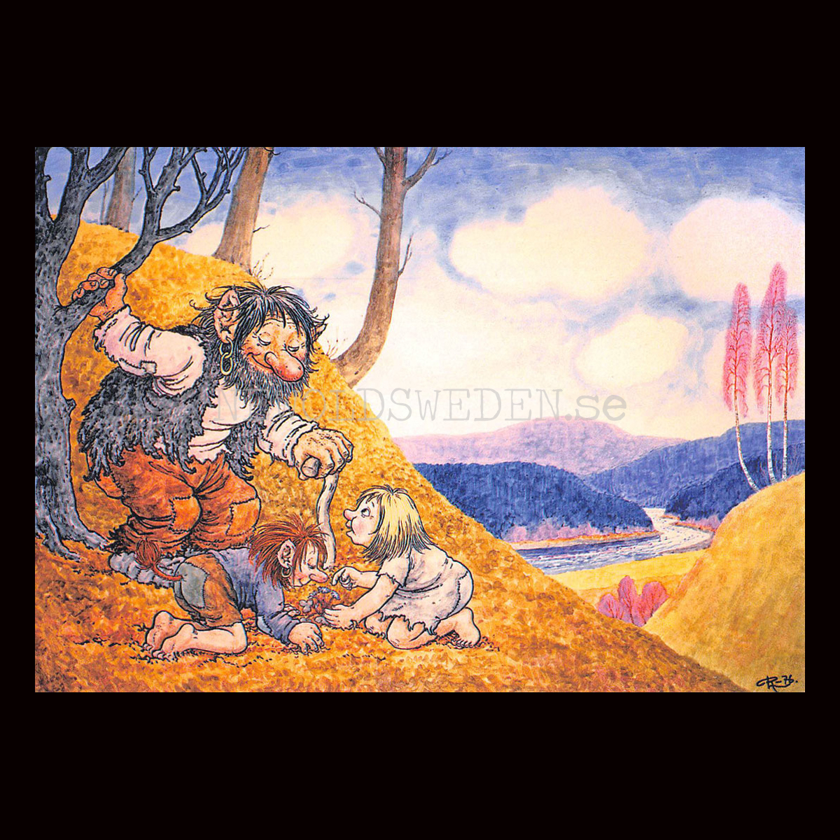HÖSTBLOMMA  No: 183 - 60183- Trollkort Rolf Lidberg Vykort A6 - 913