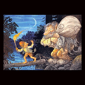 PÅ RYMMEN  No: 185 - 60185 - Trollkort Rolf Lidberg Vykort A6 - 913