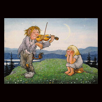 KVÄLLSFLIRTEN  No: 190 - 60190- Trollkort Rolf Lidberg Vykort A6 - 913