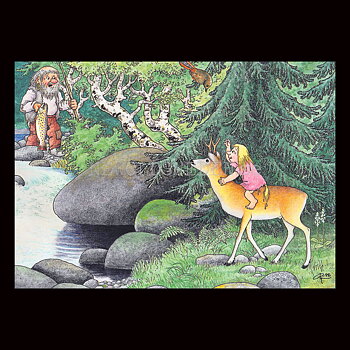 RÅBOCKEN  No: 200 - 60200- Trollkort Rolf Lidberg Vykort A6 - 913