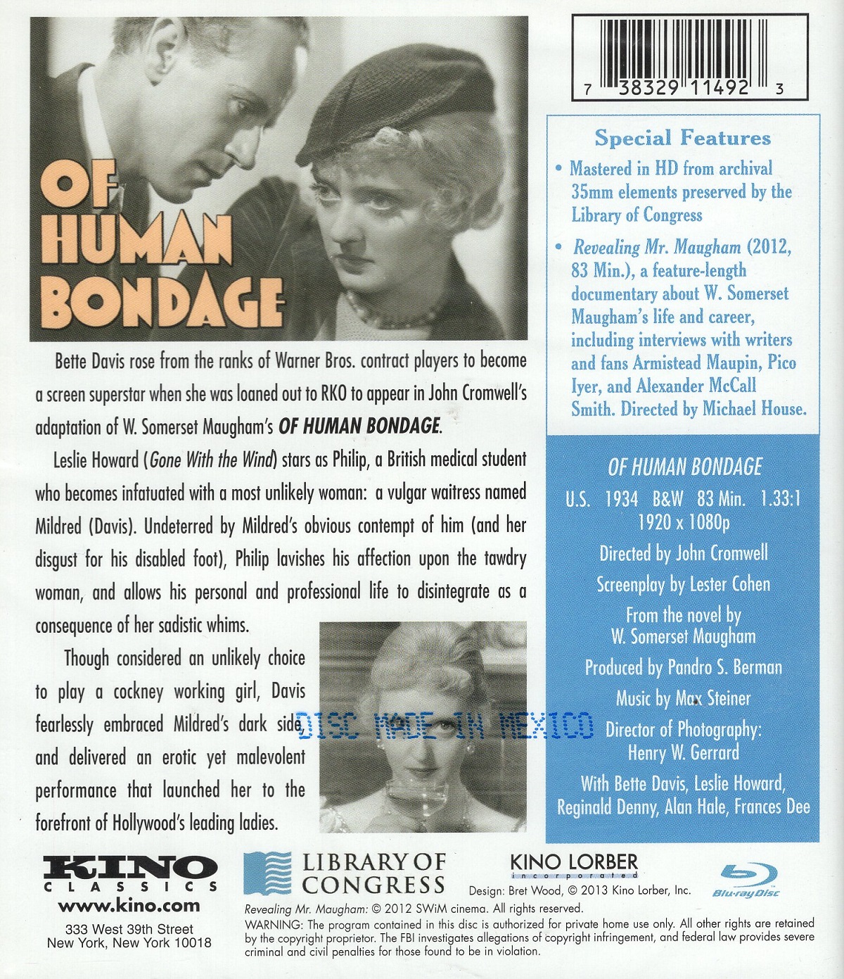 Of Human Bondage (ej svensk text) (Blu-ray) - 2