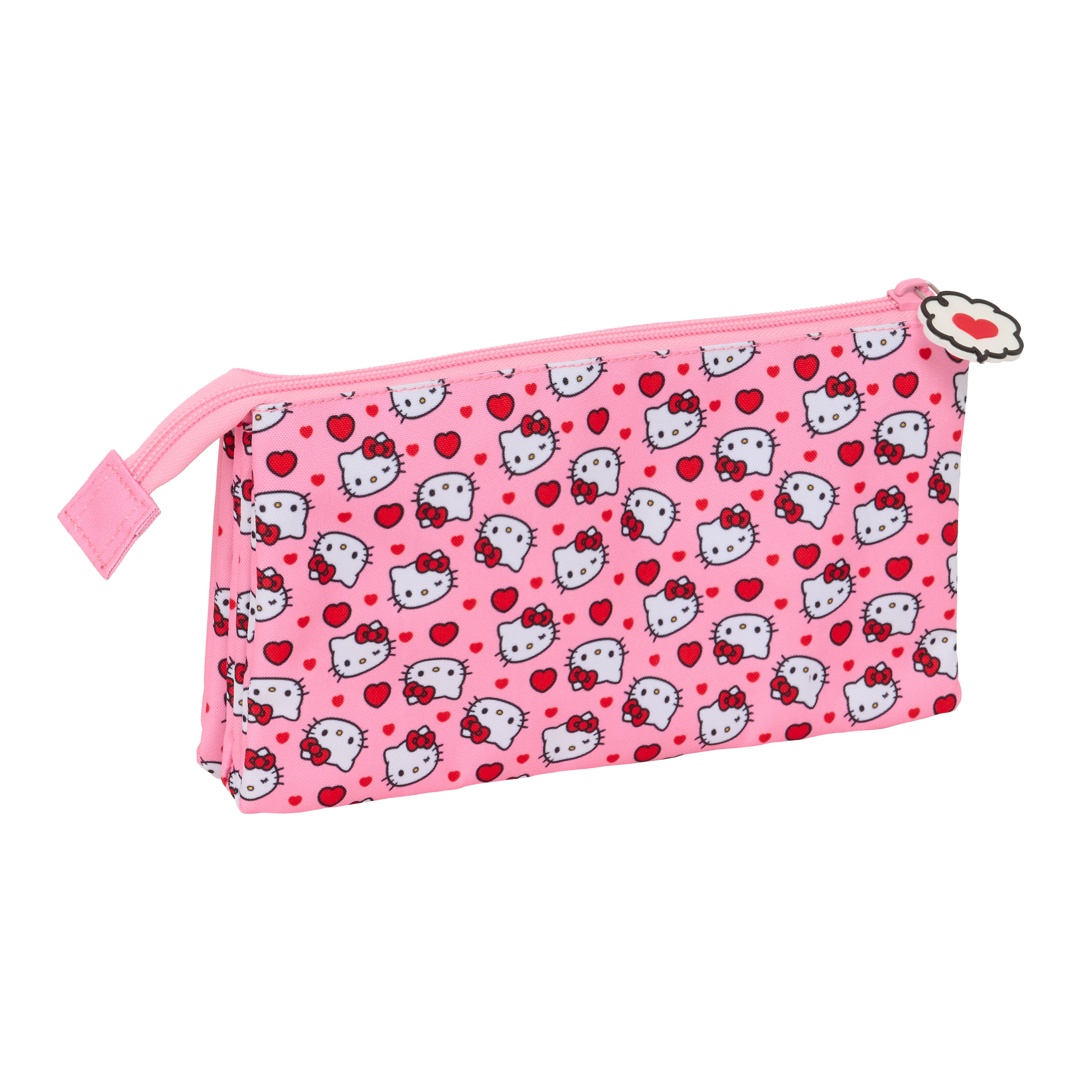 Sanrio Hello Kitty Pennfodral med 3 fack – rosa kawaii pennskrin - 3