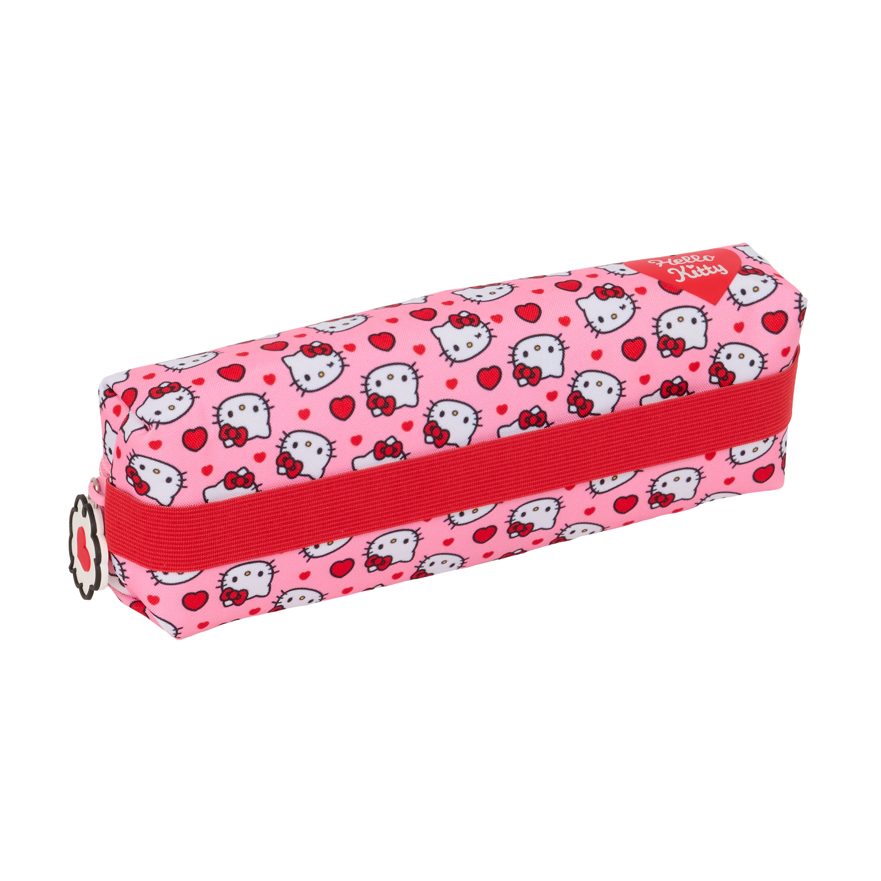 Sanrio Hello Kitty Pennfodral med 1 Fack och Elastiskt Band - Rosa Rektangulärt Kawaii Fodral - 2