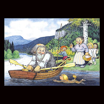 SIMKUNNIG  No: 208 - 60208- Trollkort Rolf Lidberg Vykort A6 - 913