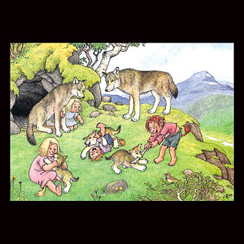 VARGLYAN  No: 302 - 60302- Trollkort Rolf Lidberg Vykort A6 - 914