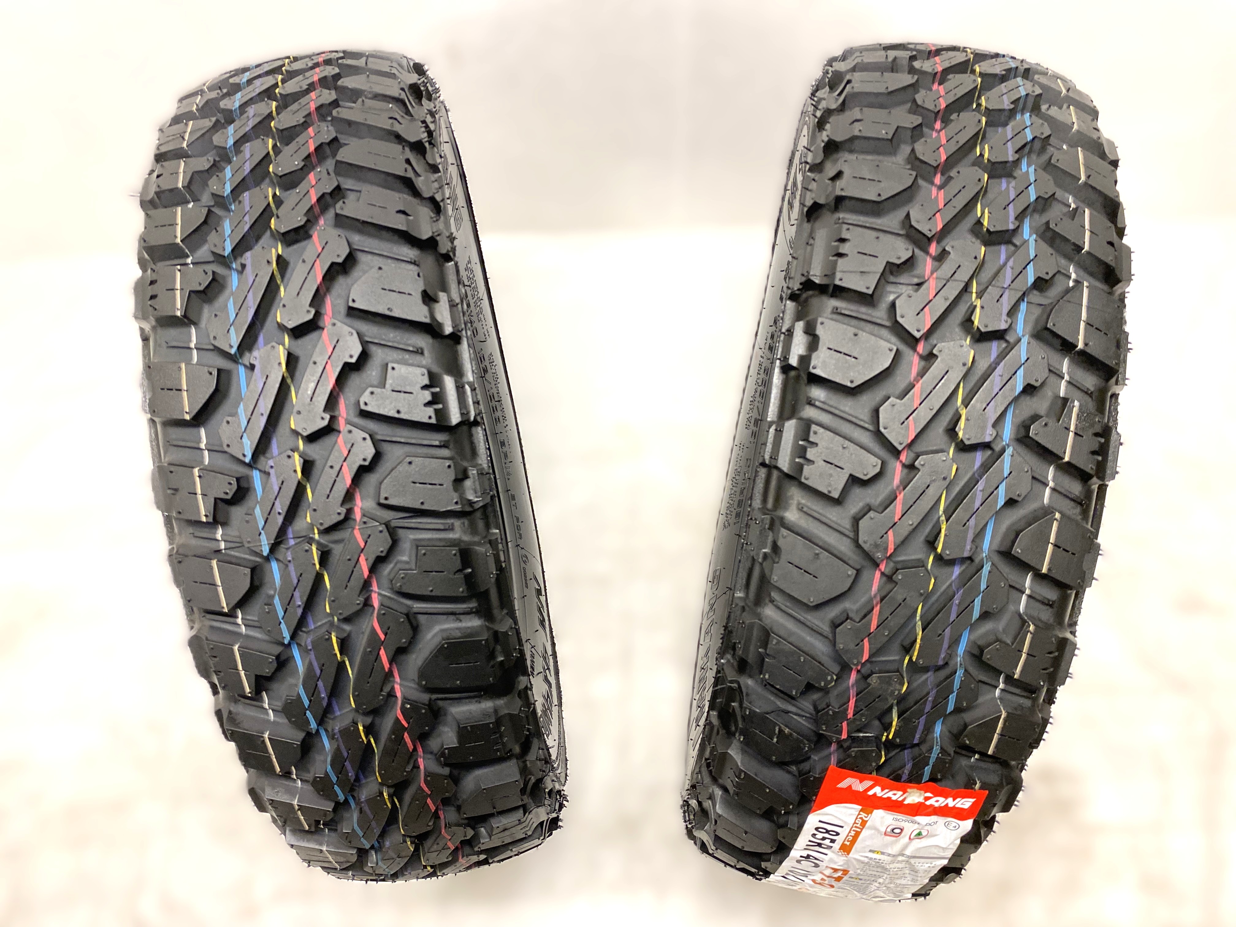 KAMPANJ | 2 st | NYA Däck SOMMAR OFFROAD | 185 R14C 102/100Q 8PR Nankang Rollnex FT-9 NK 4x4 WD M/T | V45-2024 | 10|10 mm - 2