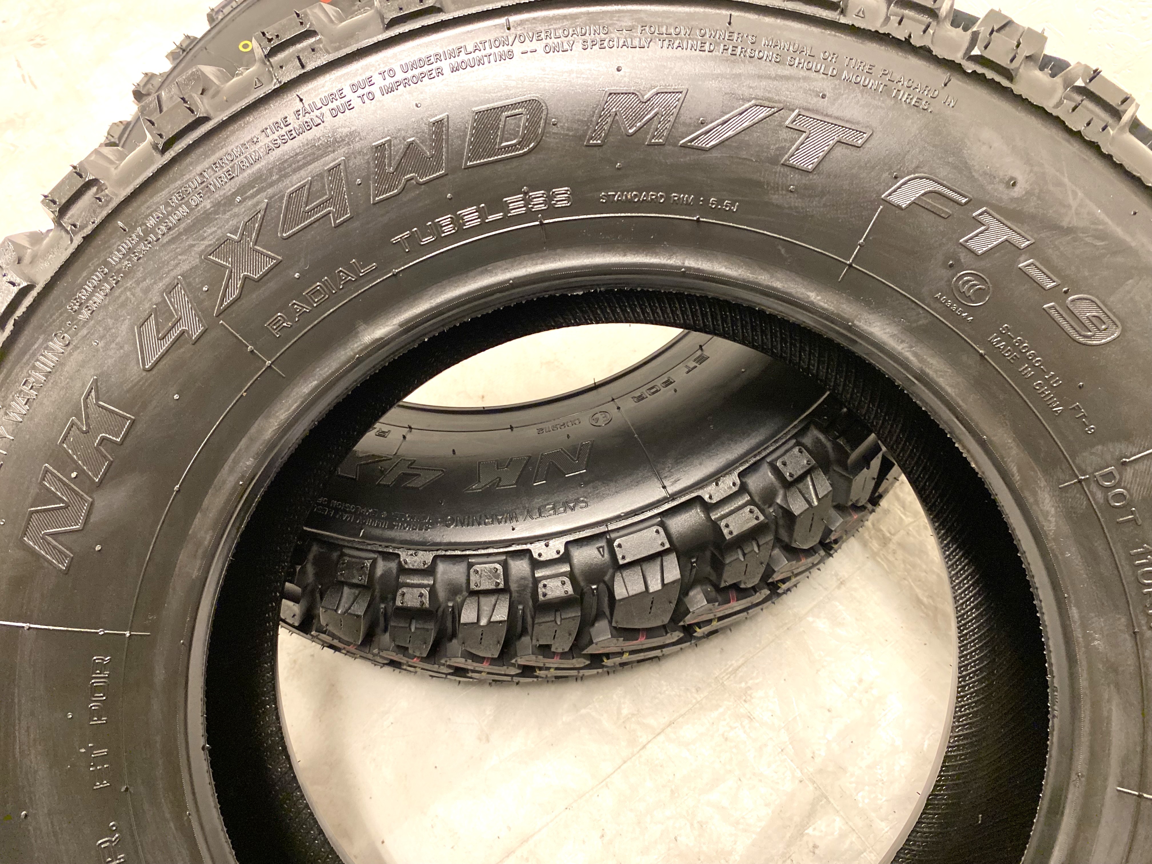 KAMPANJ | 2 st | NYA Däck SOMMAR OFFROAD | 185 R14C 102/100Q 8PR Nankang Rollnex FT-9 NK 4x4 WD M/T | V45-2024 | 10|10 mm - 5