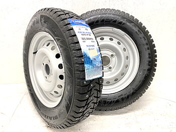 Kompletta Vinterhjul DUBB 2 st | SLÄP SRW 4x100 4x13 ET30 57.1 + 155/80 R13 79T Sailun Ice Blazer WST3 | V10-2025 | 8.5|8.5 mm