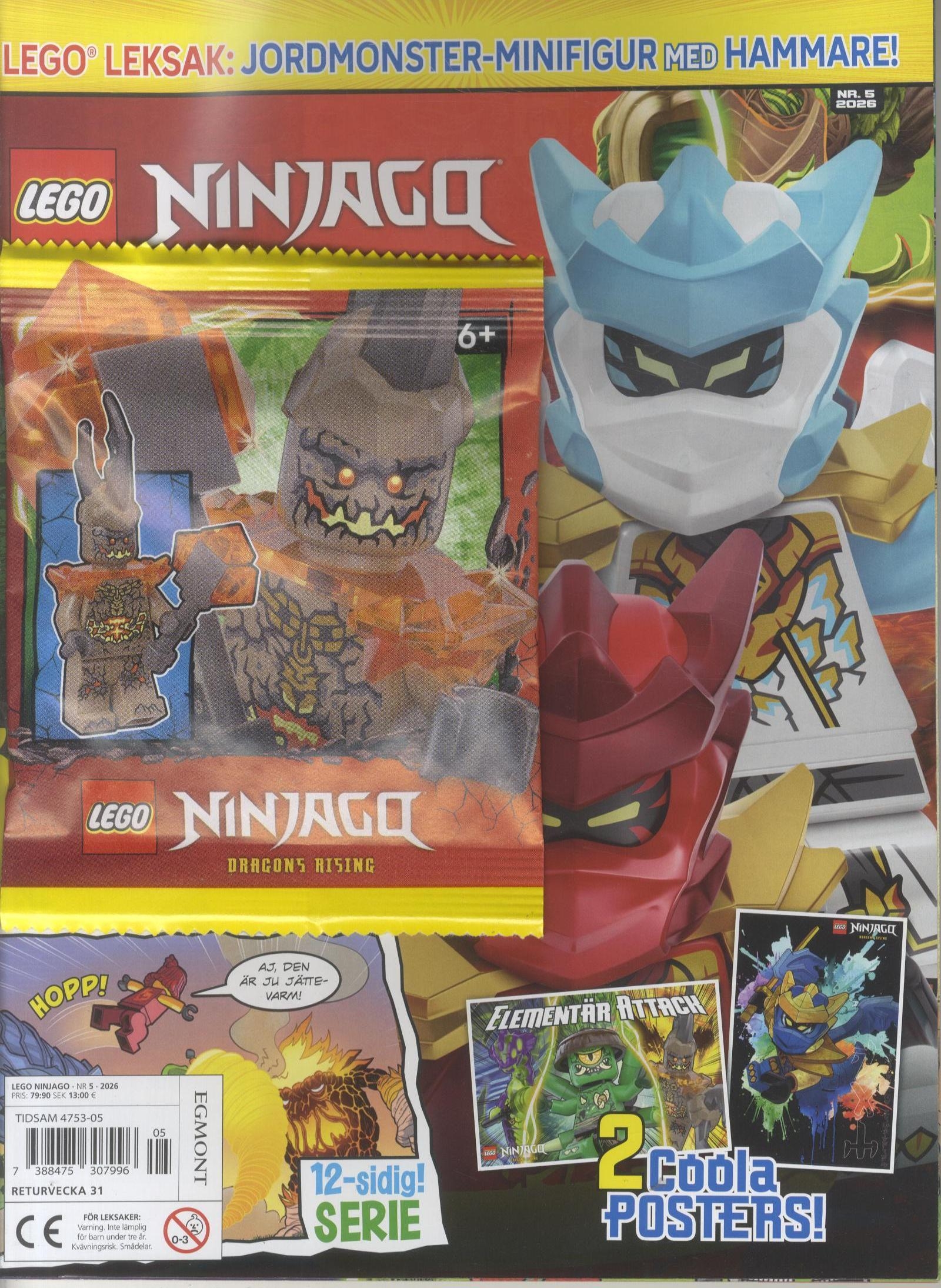 LEGO Ninjago nr 5 2026, Jordmonster-minifigur med hammare!