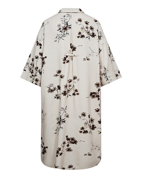 Klänning Lavisco blommig ljusbeige/brun - 2