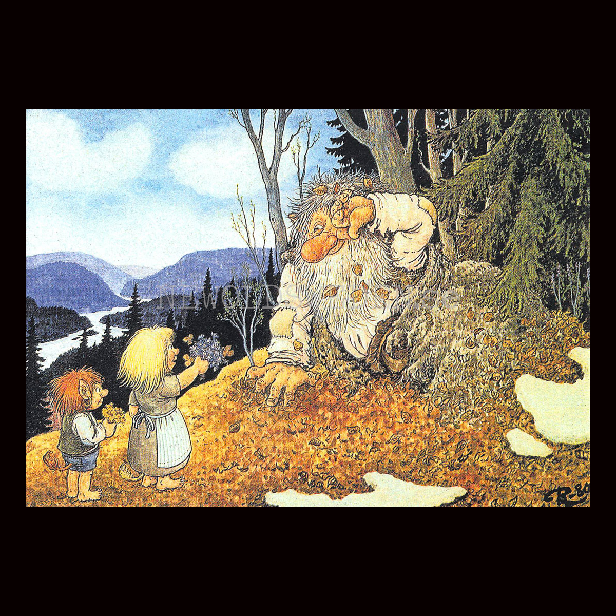 GOD MORGON  No: 242- 60242- Trollkort Rolf Lidberg Vykort A6 - 914
