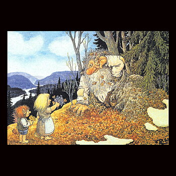 GOD MORGON  No: 242- 60242- Trollkort Rolf Lidberg Vykort A6 - 914