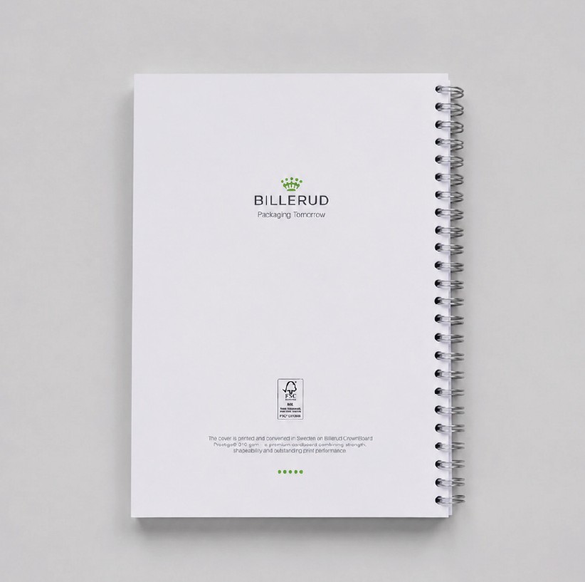 Spiral-bound notebook in CrownBoard Prestige. - 2