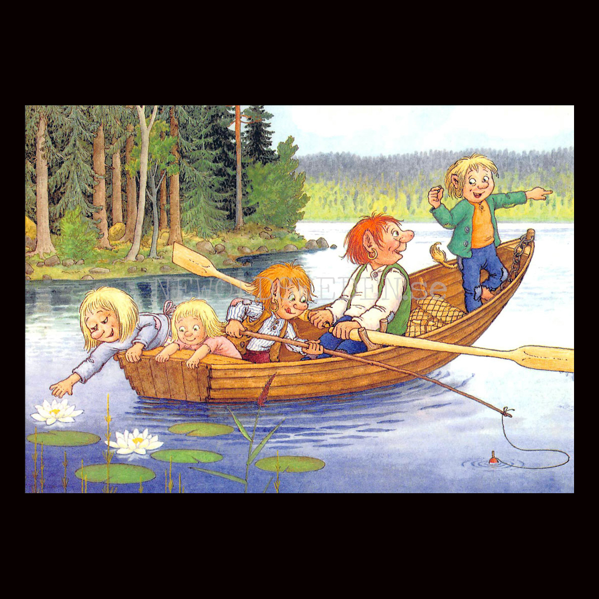 RODDBÅTEN No: 401- 60401- Trollkort Rolf Lidberg Vykort A6 - 914
