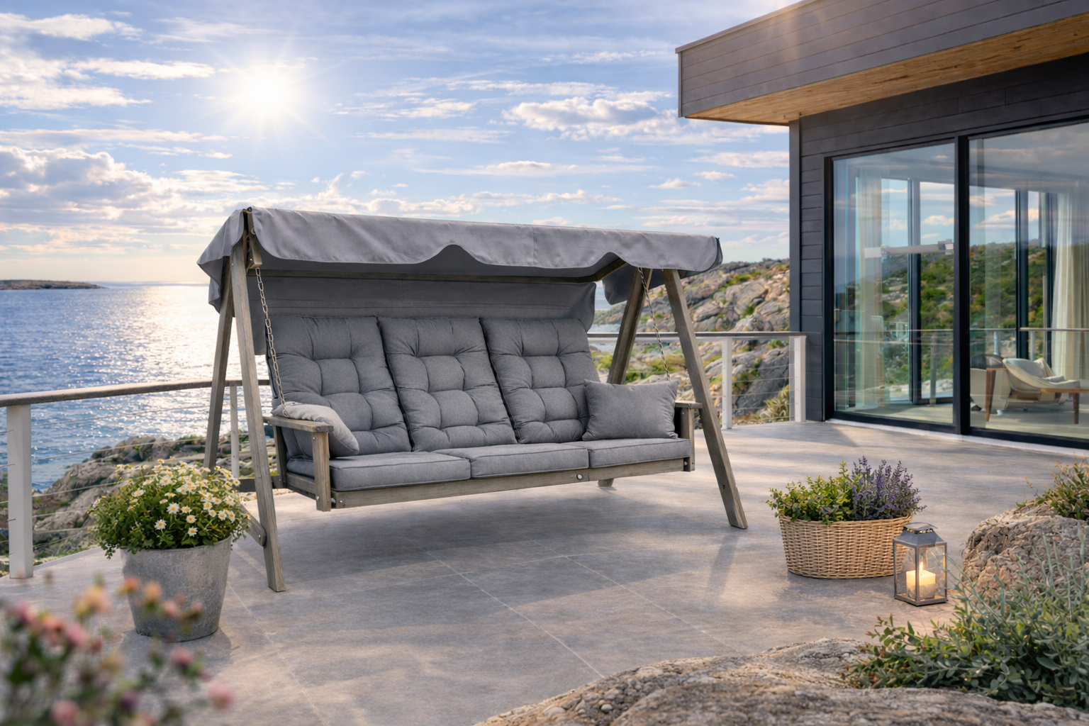Mellby Hammock grå hos Åsen Sommarmöbler i Vara