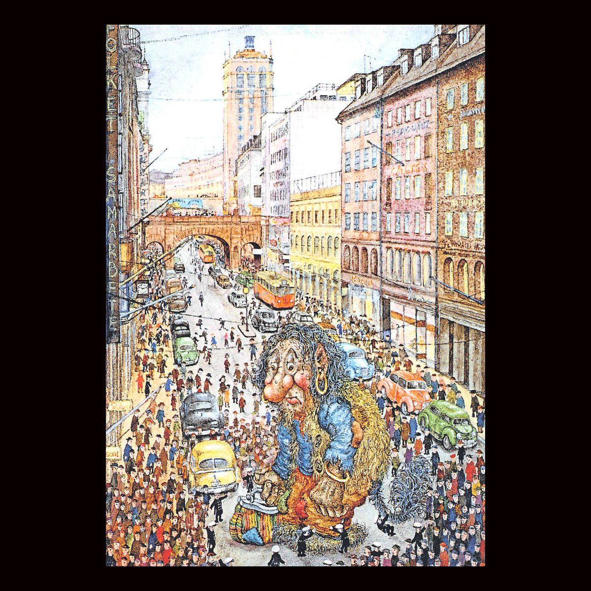 KUNGSGATAN No: 902- 60902- Trollkort Rolf Lidberg Vykort A6 - 914
