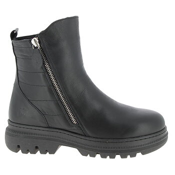 Charlotte of Sweden Double Zipper Boot Black