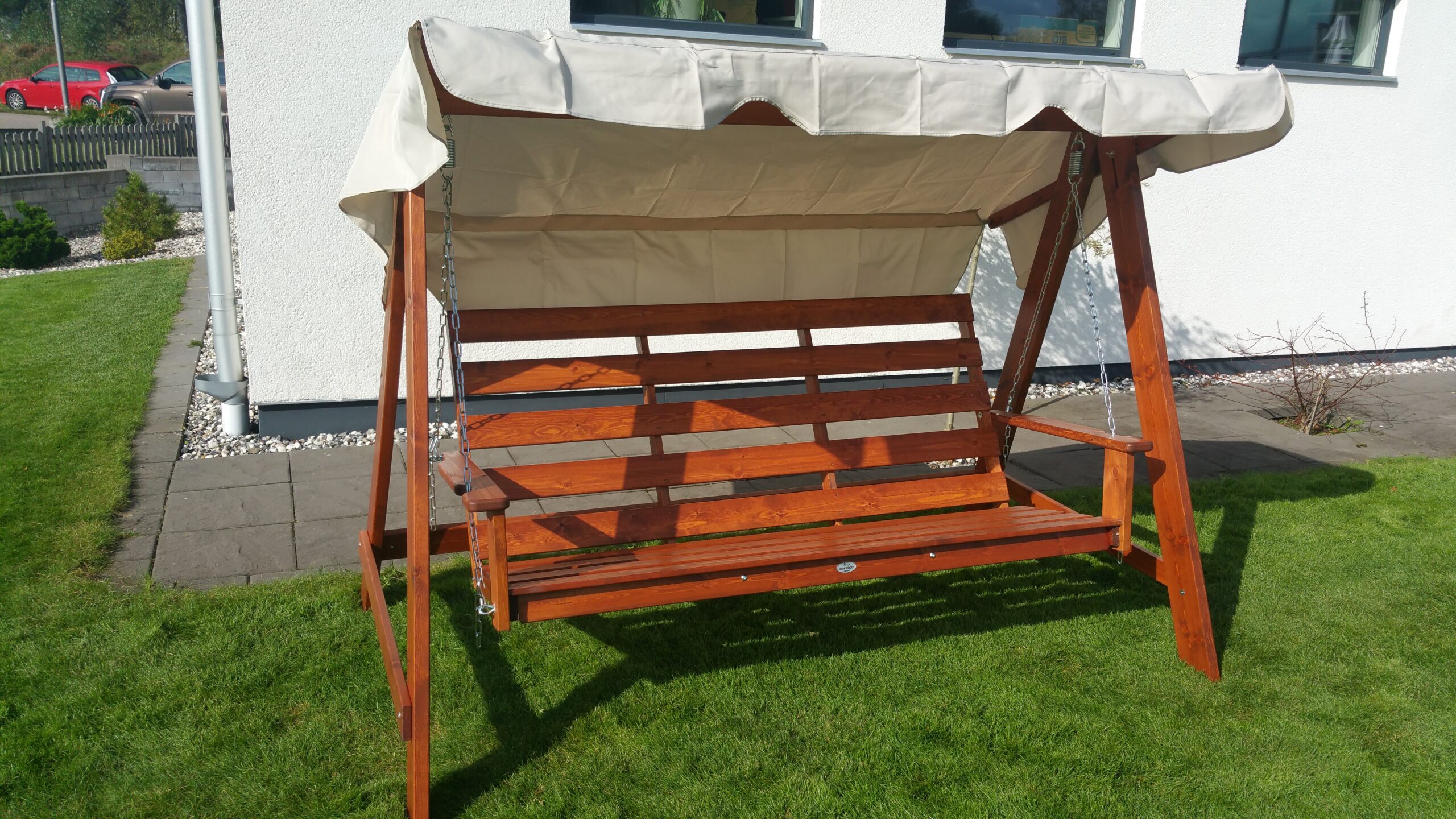 Klassisk brun hammock för uteplats, trädgård och sommarstuga