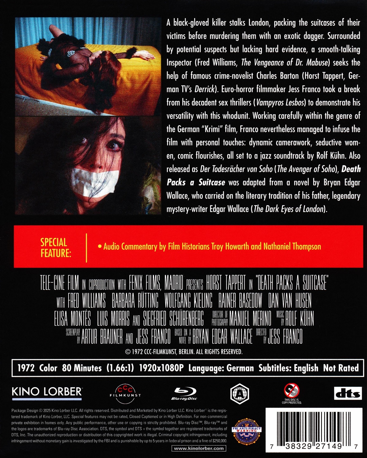 Death Packs A Suitcase (ej svensk text) (Blu-ray) (OBS! Region A) - 2