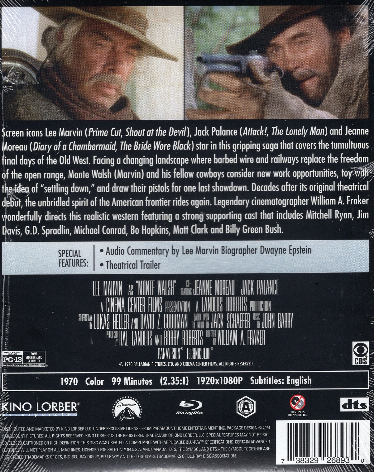 Monte Walsh (ej svensk text) (Blu-ray) (OBS! Region A) - 2