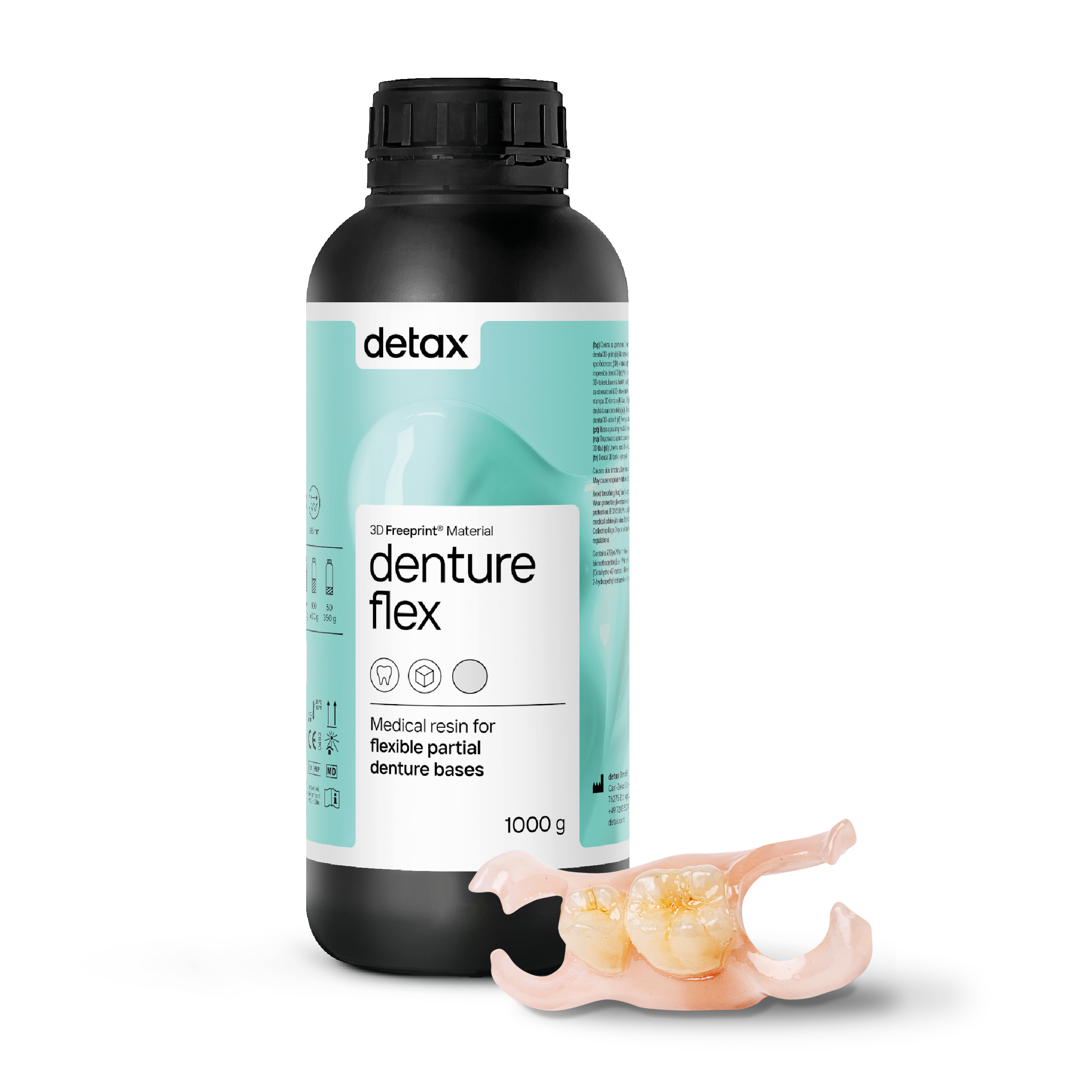 Detax Freeprint Denture Flex Resin Pink/Transp 1000 g
