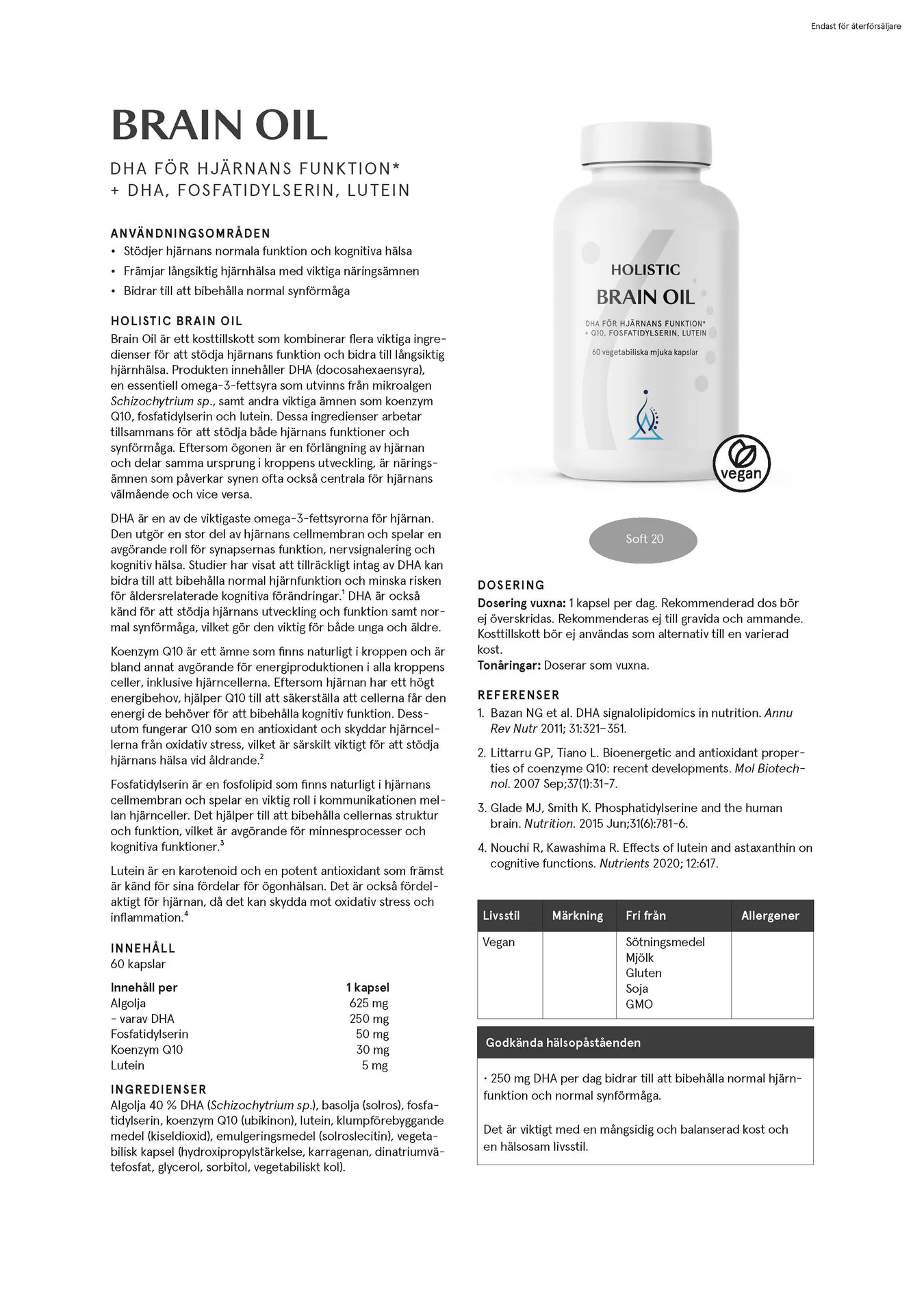 Brain Oil, 60 kapslar - 2