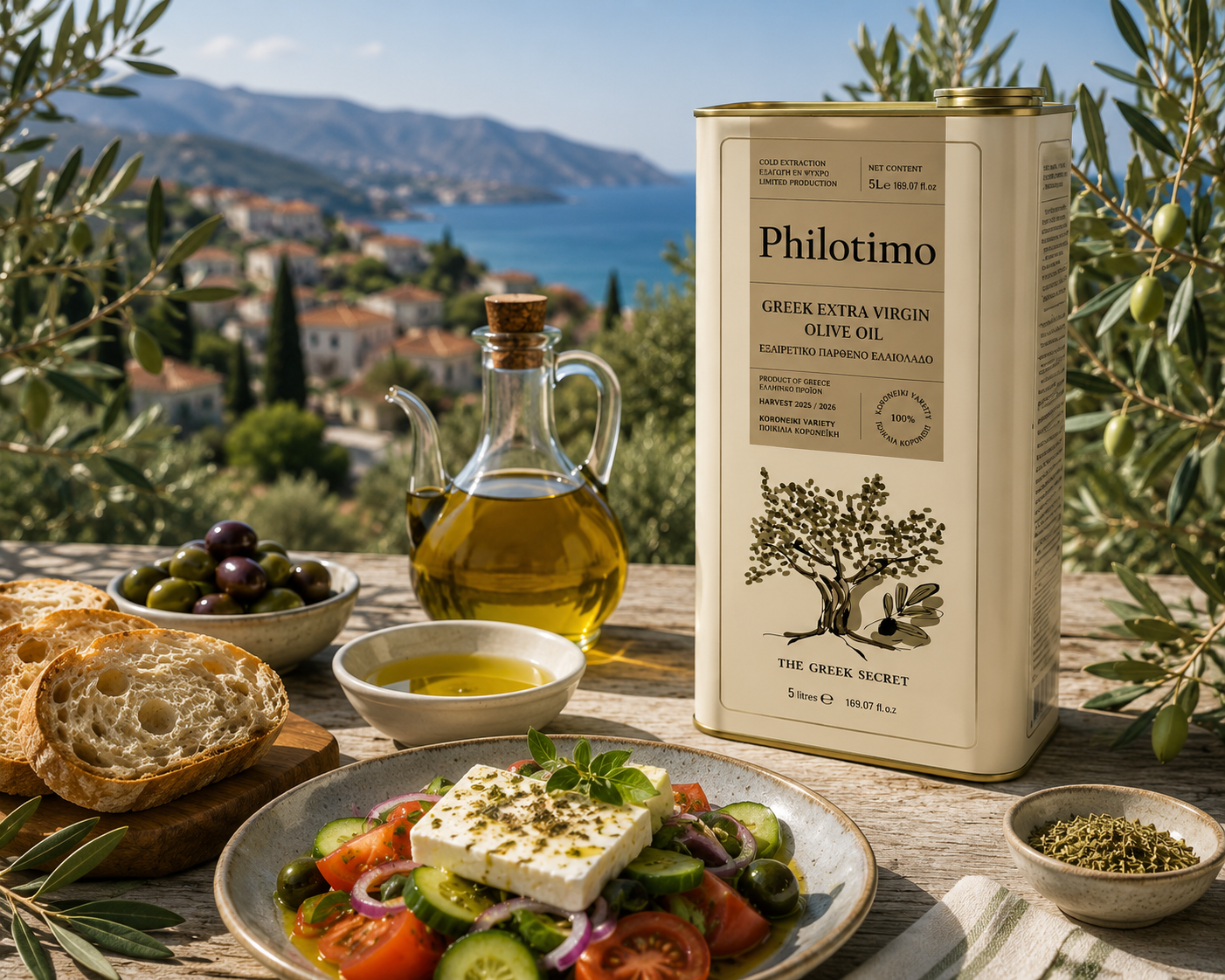 Philotimo Greek Extra Virgin Olive Oil 5L - 4