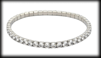 Strass armband i rostfritt stål.