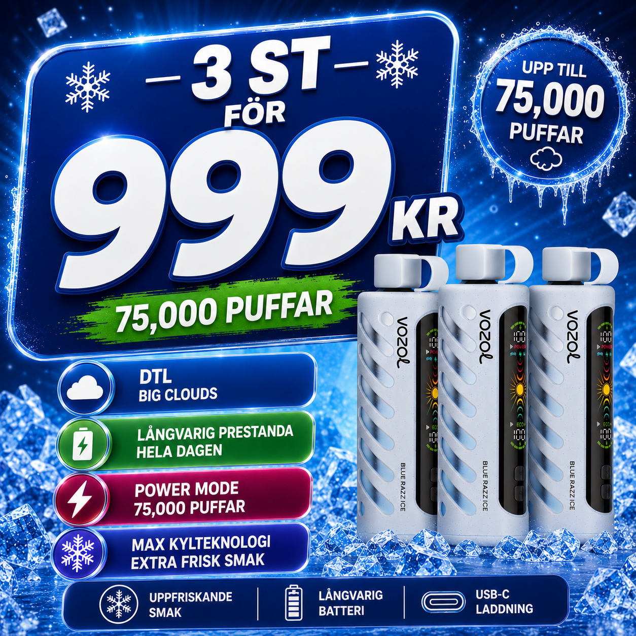3st - Vozol Vista - 75,000 Puffar