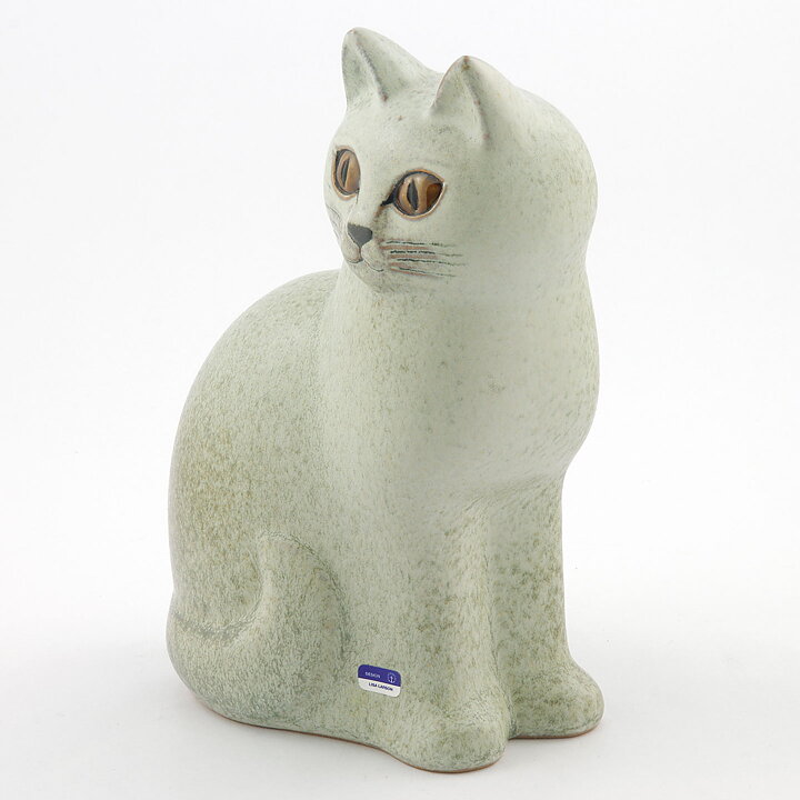 Lisa Larson (1975) White Cat Murre Midi 21 cm (3)