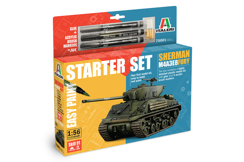 1/56 Sherman M4A3E8 Fury - MODEL SET - STARTER KIT
