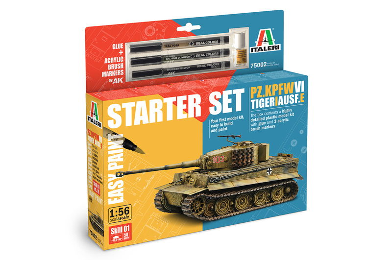 1/56 Pz. kpfw. VI Tiger I Ausf.E - MODEL SET - STARTER KIT
