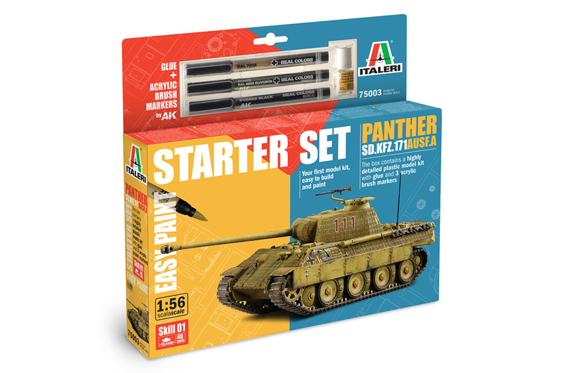 1/56 Panther Sd.Kfz.171 Ausf. A - MODEL SET - STARTER KIT