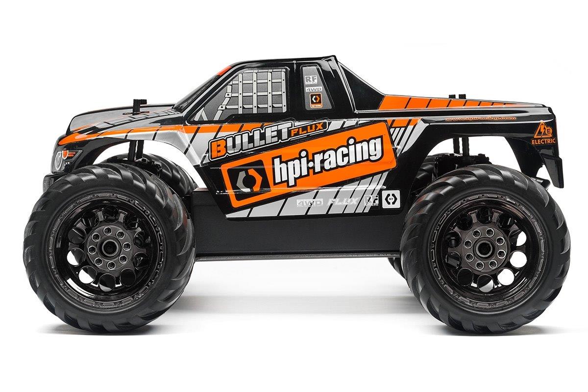 HPI Bullet MT Clear body with Nitro/Flux (BLACK) Decal - 2