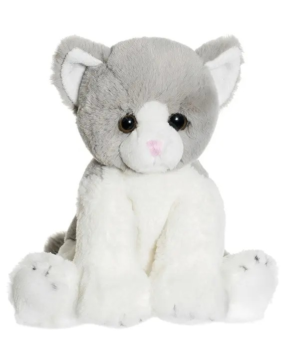 Teddykompaniet Katt Grå/Vit 23 cm