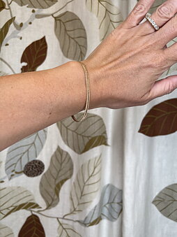 Gold Foxtail Bracelet, 18 cm, Vintage