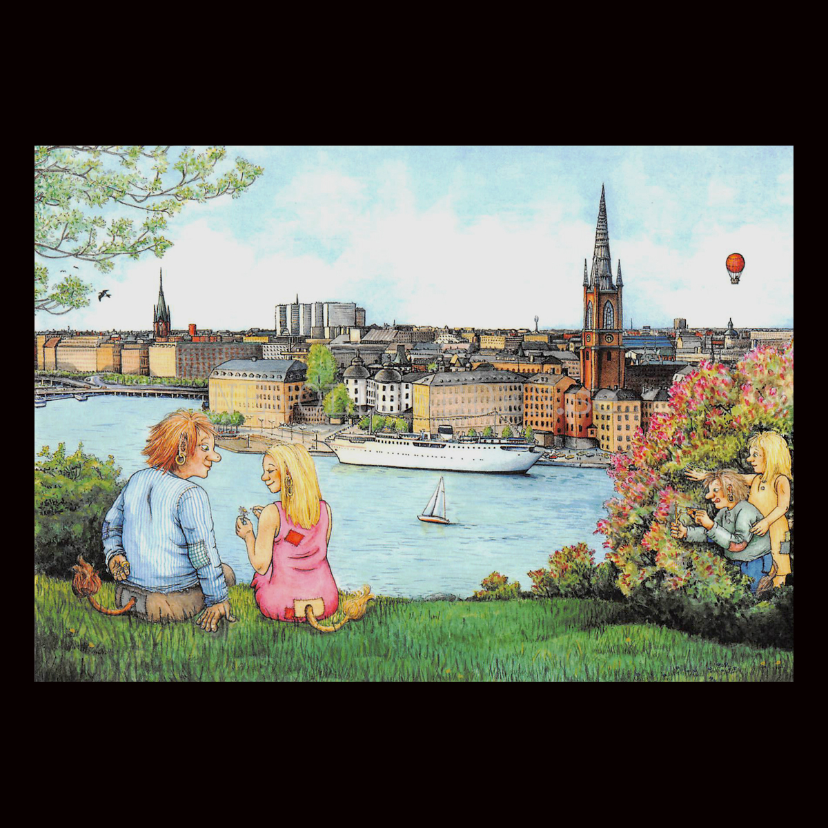 RIDDARHOLMEN No: 905- 60905- Trollkort Rolf Lidberg Vykort A6 - 914